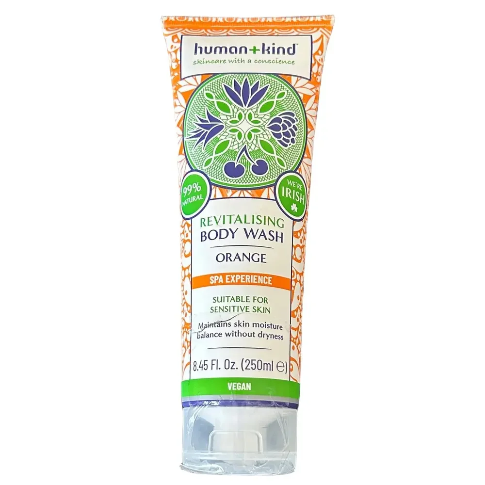 Human+Kind Revitalising Body Wash Orange New Full Size 250 ml